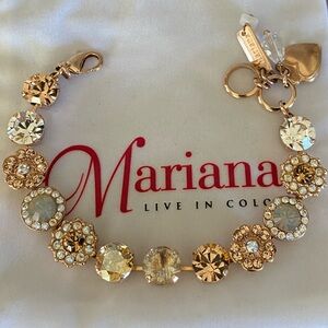 Mariana "Peace" Rose Gold Lovable Rosette Crystal Bracelet New w/out tags.